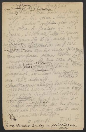 Brief an August Wernher : 11.04.1881