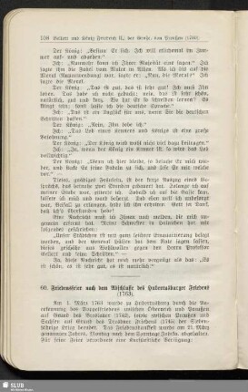 60. Friedensfeier nach dem Abschlusse des Hubertusburger Friedens (1763)