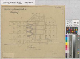 Arnsberg, Bezirksregierung, Hauptgebäude Seibertzstr. 1, Schnitt
