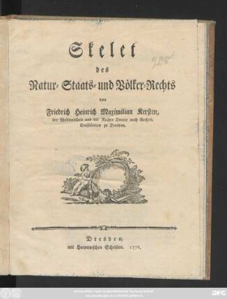 Skelet des Natur- Staats- und Völker-Rechts