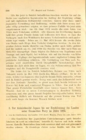 3. Der Aussenhandel Japans bis zur Erschliessung des Landes unter Commodore Perry im Jahre 1854