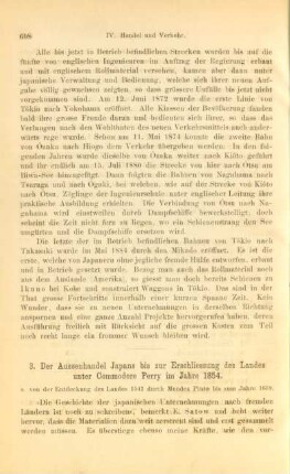 3. Der Aussenhandel Japans bis zur Erschliessung des Landes unter Commodore Perry im Jahre 1854