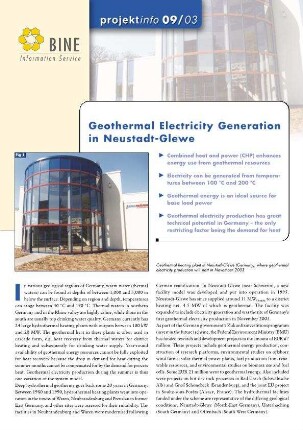 Geothermal Electricity Generation in Neustadt-Glewe.