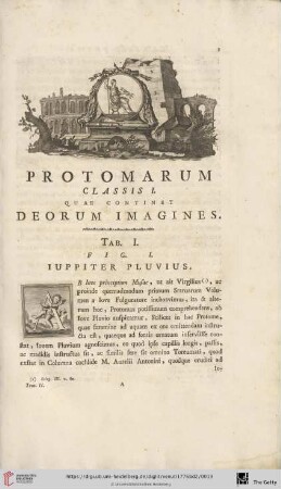 Protomarum Classis I, quae continet Deorum Imagines