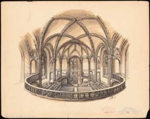 Kirche am Urban, Berlin Projekt I: Perspektivische Innenansicht