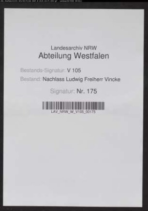 1 Brief von Bigeleben in Arnsberg