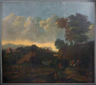 Landschaft mit Jagdgesellschaft