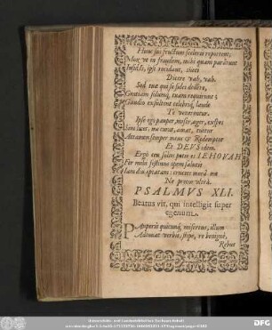 Psalmus XLI. Beatus vir, qui intelligit super egenum.