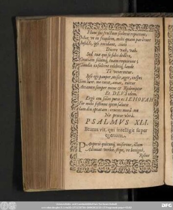 Psalmus XLI. Beatus vir, qui intelligit super egenum.