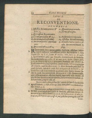 Caput X. De Reconventione