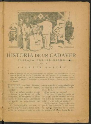 Historia de un cadáver contada por el mismo