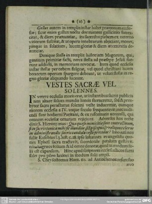 Vestes Sacrae Vel Solennes