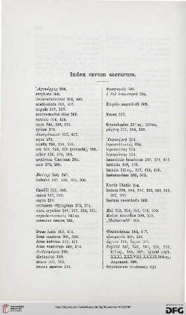 Index rerum sacrarum