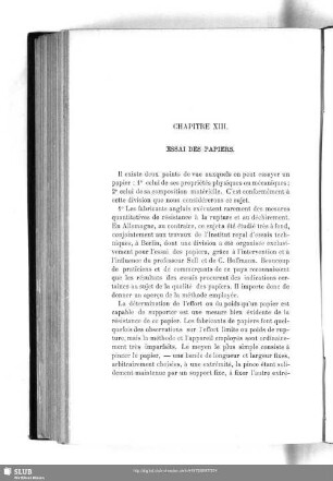 Chapitre XII[I]. Essai Des Papiers