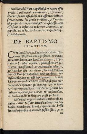 De Baptismo Infantium.