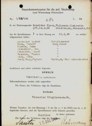 Schröder, Klara