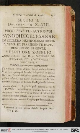 Sectio II, Docvmentvm XLVIII