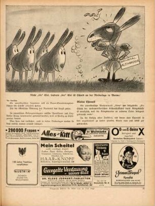 "Nicht 'die' Esel, sondern 'der' Esel ist Schuld an der Niederlage in Burma!"