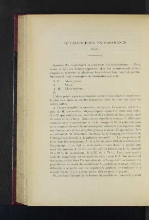 Le Caoutchouc En Casamance.