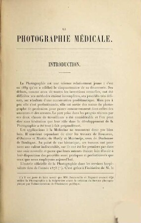 La photographie médicale : Application aux sciences médicales et physiologiques