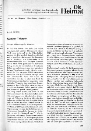 Nr. 11. 86. Jahrgang. Neumünster, November 1979.