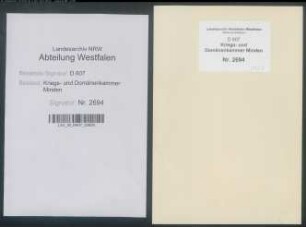 Register über Hand- und Spanndienste, Burgfestdienste und Dienstgelder im Amte Sparrenberg