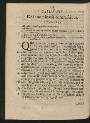 Caput XIV. De innominatis contractibus.
