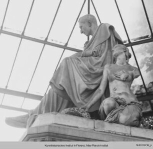 Niccolò und Anatol Demidoff mit der Riconoscenza - Demidoff-Denkmal, Det.: Niccolò und Anatol Demidoff mit der Riconoscenza