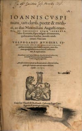 De Caesaribus atque Imperatoribus romanis opus insigne