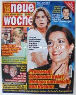 Boulevardzeitschrift "Neue Woche" mit Titelstory über Prinzessin Stephanie von Monaco
