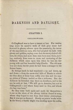 Darkness and daylight : a Novel