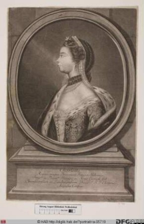 Bildnis Charlotte (Sophie Ch.), Königin von Großbritannien u. Irland, geb. Prinzessin von Mecklenburg-Strelitz