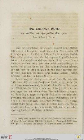 Die römischen Werte am badischen und schweizerischen Oberrheine