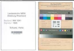 Entnazifizierung Herta Von Schuetz , geb. 07.07.1900 (Fuersorgerin)