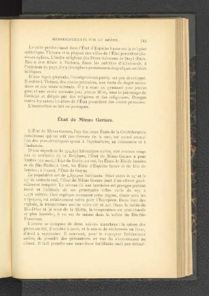 État de Minas Geraes.