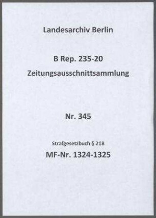 Strafgesetzbuch § 218