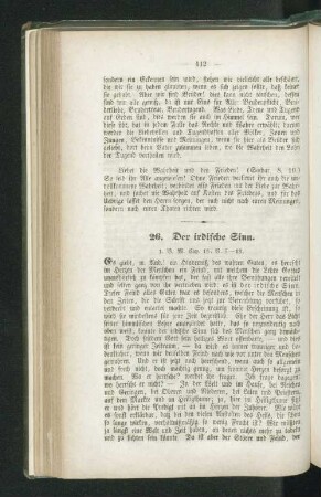 26. Der irdische Sinn.