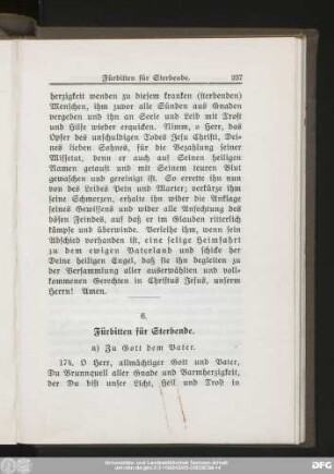 6. Fürbitten für Sterbende.
