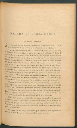 Balada en prosa menor