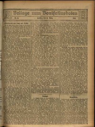 Zweite Ausgabe vom Sonntag, den 16. März 1913.