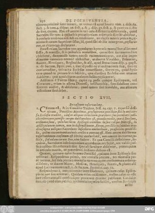 Sectio XVII. De casuum reservatione.
