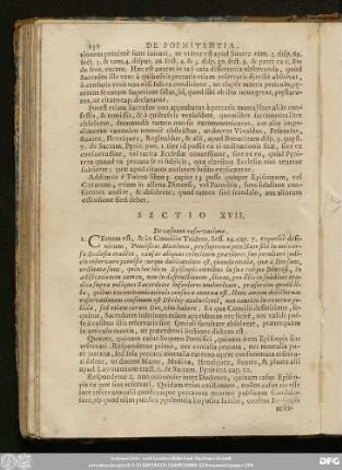 Sectio XVII. De casuum reservatione.