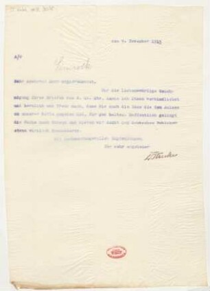 Brief an Simrock : 09.11.1915
