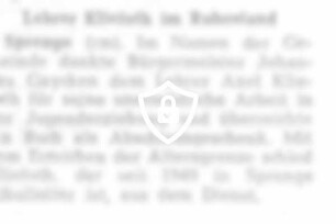 Lehrer Kliefoth im Ruhestand