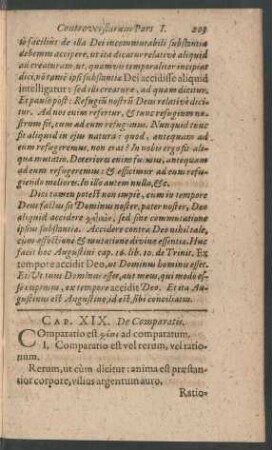 Cap. XIX. De Comparatis.