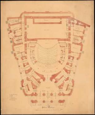 Stadttheater, Karlsbad: Grundriss Parkett