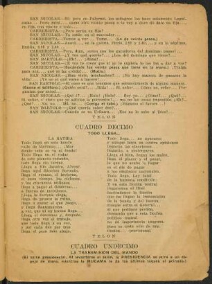 Cuadro undecimo : La transmisión del Mando