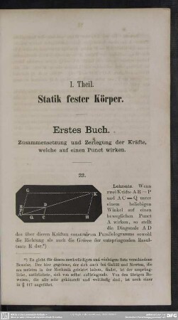 I. Theil. Statik fester Körper