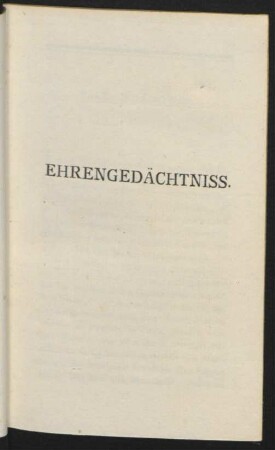 Ehrengedächtniss.