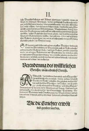 Verenderung des willkirlichen Gerichts in ein ordentlich Gericht.